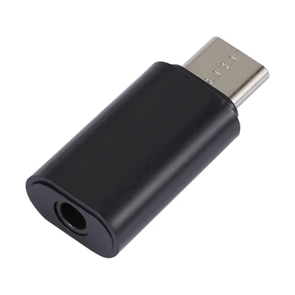 Adaptador USB-C a Jack hembra de Audio 3.5mm Negro