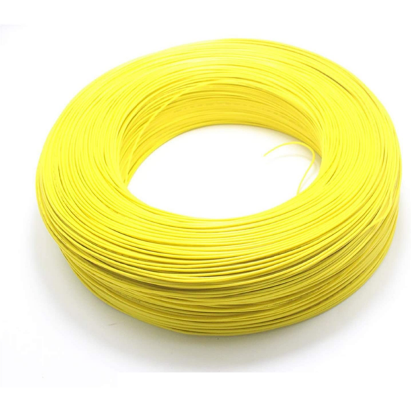 Cable Eléctrico Trenzado 24 AWG Amarillo (Rollo 10 m)