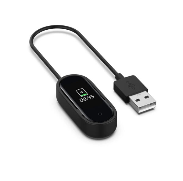 Cable USB Cargador Dock para Reloj inteligente Xiaomi Mi Band 4 Smartwatch Negro
