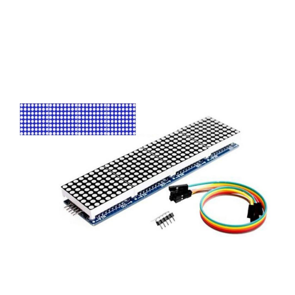 Módulo Matriz de Puntos LED 32x8 con Controlador MAX7219 Azul