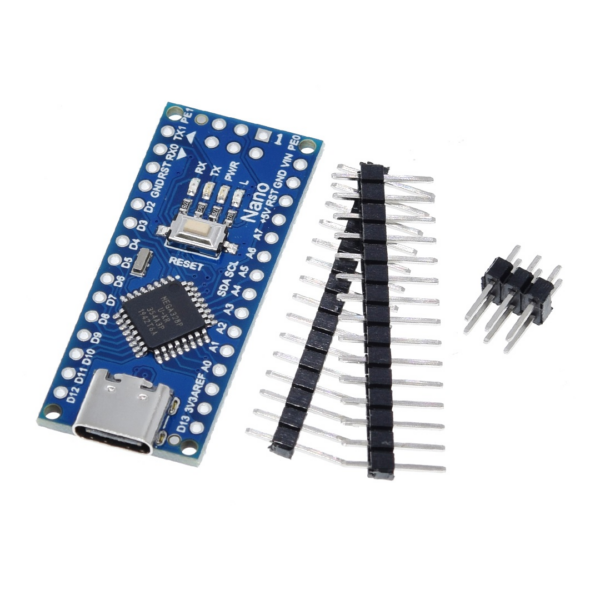 Placa Nano V3.0 ATMEGA328P CH340G 16 MHz Compatible con Arduino - USB-C (Sin Soldar)
