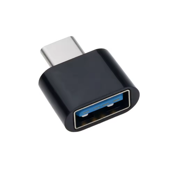Adaptador Universal Usb a tipo C Transmisor USB Tipo C Macho a USB Hembra NEGRO