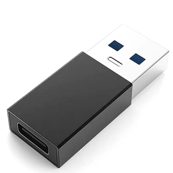 Adaptador USB 3.0 (Macho) a USB-C (Hembra) con Función OTG Negro