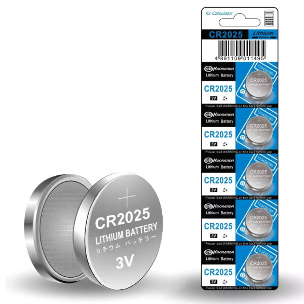 5x Pila boton bateria Litio CR2025 3V DL2025 ER2025 GPR2025 Koonenda