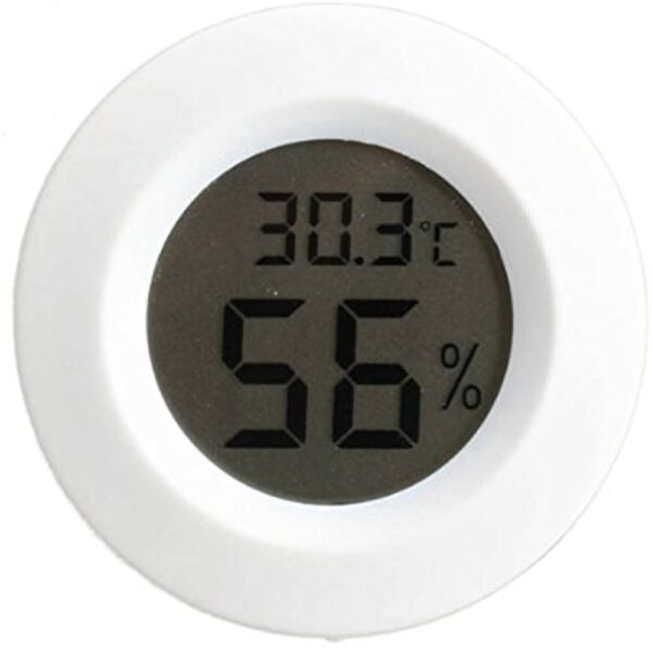 Termohigrómetro Digital LCD Redondo Blanco