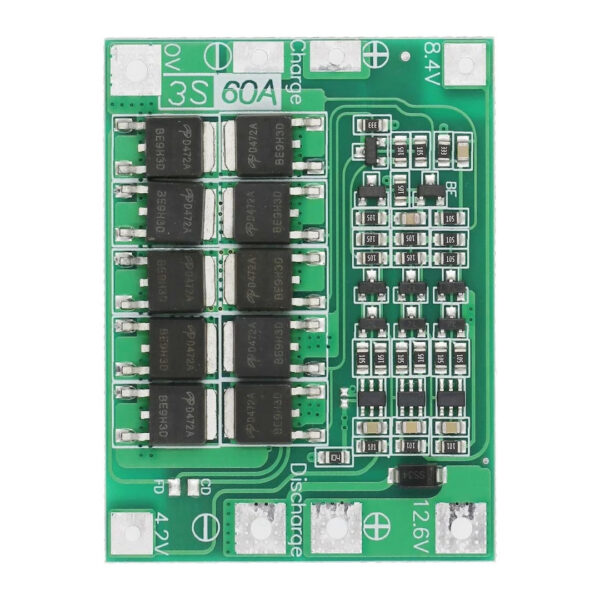 Módulo de Protección BMS 3S 60A (Enhanced edition) Baterías de Litio 18650 12.6V