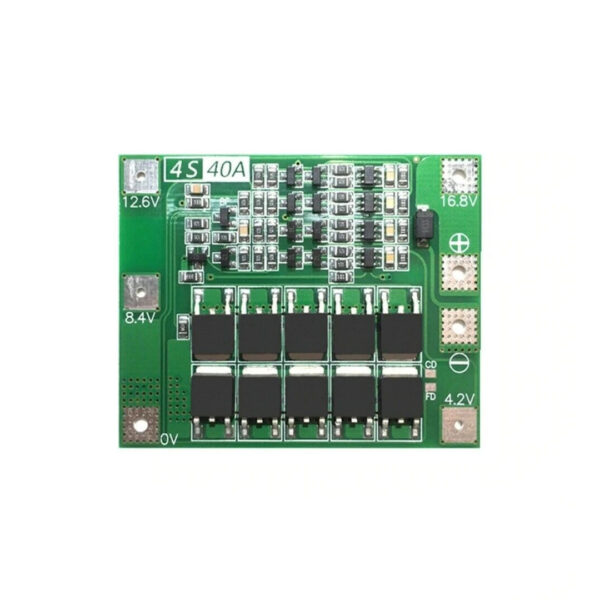 Módulo de Protección BMS 4S 40A (Enhanced) Baterías de Litio 18650 16.8V - 18.1V
