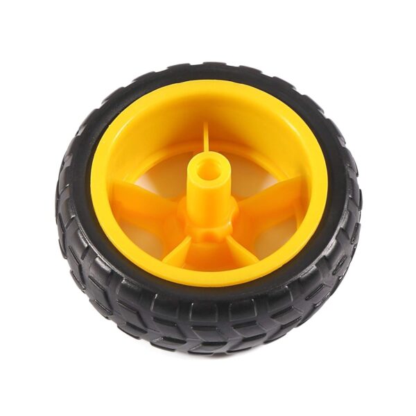 Rueda Amarilla 66x27 mm para Robot Smart Car Arduino