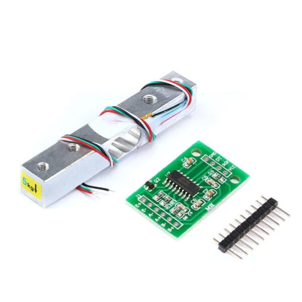 HX711 Módulo Conversor + Celda de Carga 5kg A/D 24 Bits