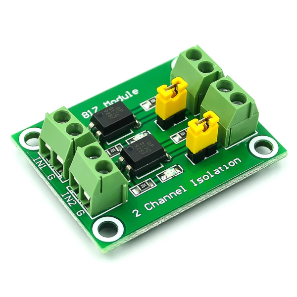 Modulo Optoacoplador Placa de Aislamiento de 2 Canales PC817 3.6-24VDC