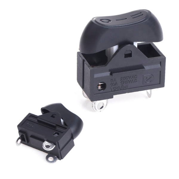 Interruptor Basculante 3 Posiciones secador de pelo (ON-OFF-ON) 10A 250V Negro