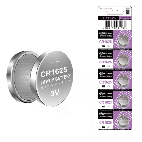 5x Pila de boton bateria Litio CR1625 3V Koonenda