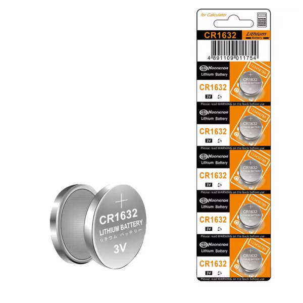 5x Pila boton bateria original Litio CR1632 3V DL1632 ER1632 GPR1632 Koonenda