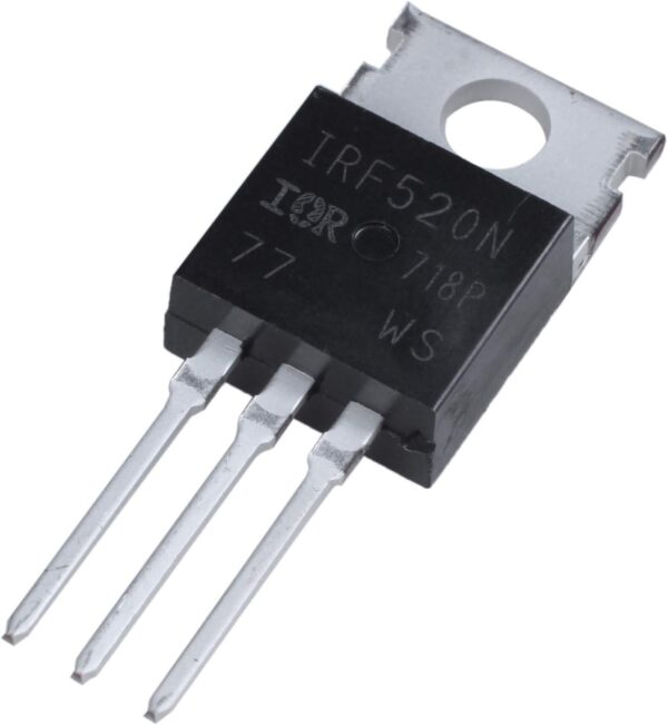 Pack 2x Transistor MOSFET IRF520N Canal N 100V 9.2A TO-220