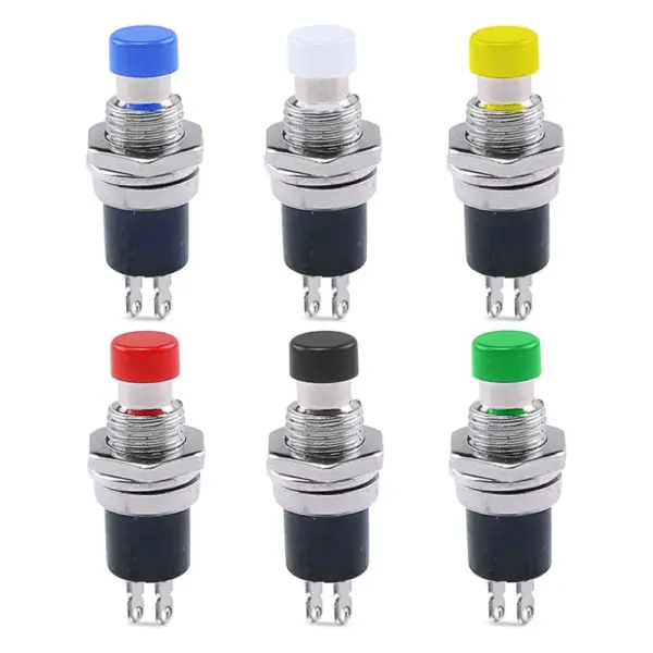 Pulsador momentaneo redondo 7mm NO - 6 COLORES