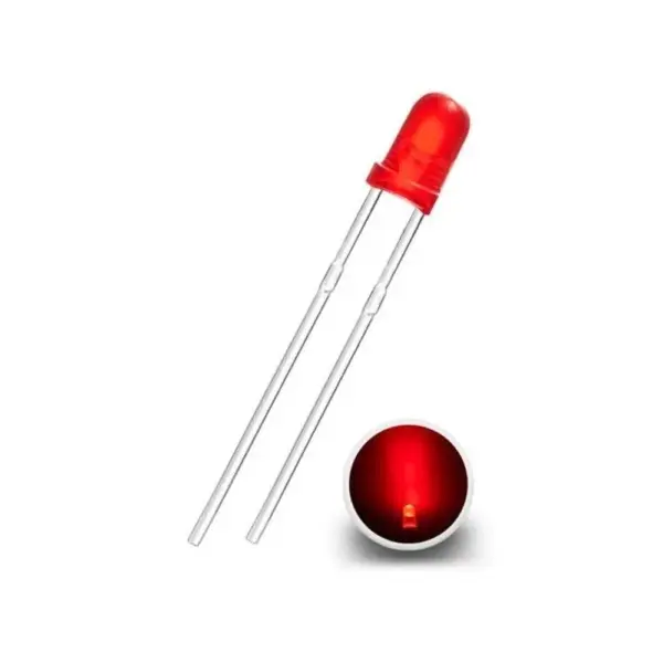 Diodo Led 3mm difuso Rojo