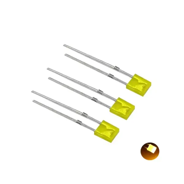 Diodo LED Rectangular 2x5x7 mm Amarillo Brillante