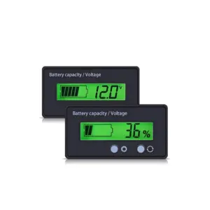 Medidor indicador capacidad / voltaje bateria 12V-84V litio plomo-acido Verde