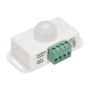 Detector Sensor Movimiento PIR Infrarrojo Interruptor con temporizador 12V-24V B