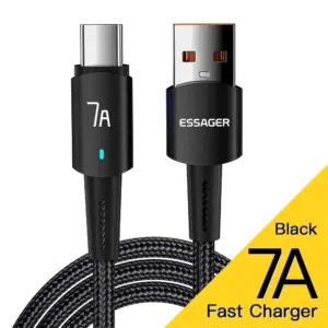 ESSAGER 7A Cable de Carga Rapida Type-C compatible con Huawei, OPPO, Vivo y Mas