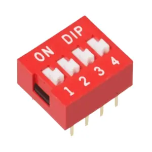 Interruptor DIP Switch 4 Posiciones (4P) – Paso 2.54 mm