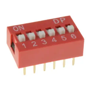 Interruptor DIP Switch 6 Posiciones (6P) – Paso 2.54 mm