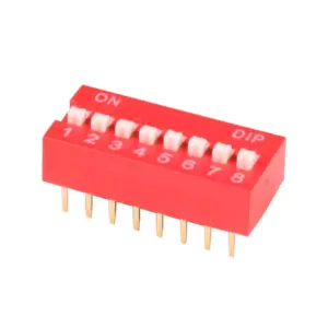 Interruptor DIP Switch 8 Posiciones (8P) – Paso 2.54 mm