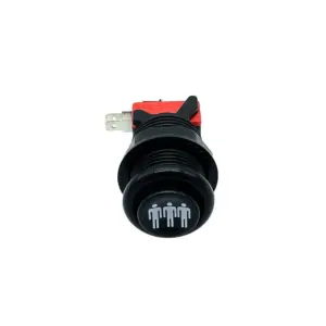 Pulsador Arcade Americano Cóncavo 28mm 3 Player Negro con Microinterruptor
