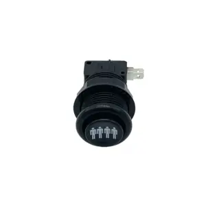Pulsador Arcade Americano Cóncavo 28mm 4 Player Negro con Microinterruptor
